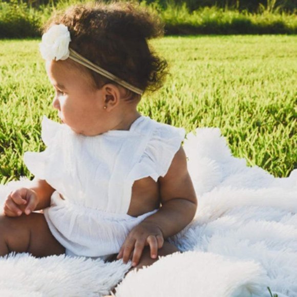 Baby Girl Headbands Fabric Linen Bows Flowers,10 Pack Hair Accessories - Picture 6 of 8